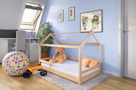 Dětská postel domeček 160×80 cm + matrace + rošt